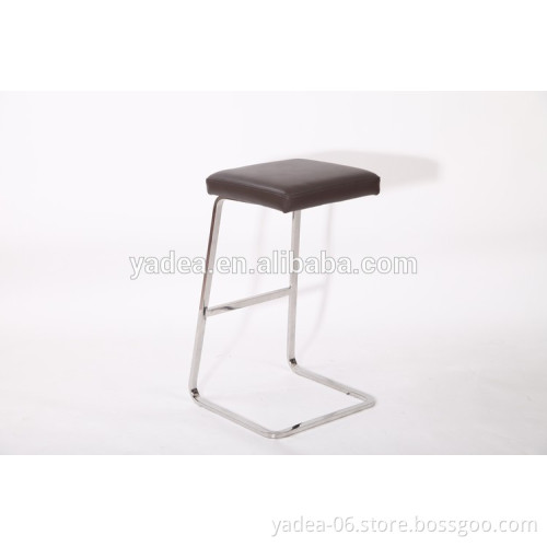 Solid stainless steel frame leather ergonomic four seasons barstool sale